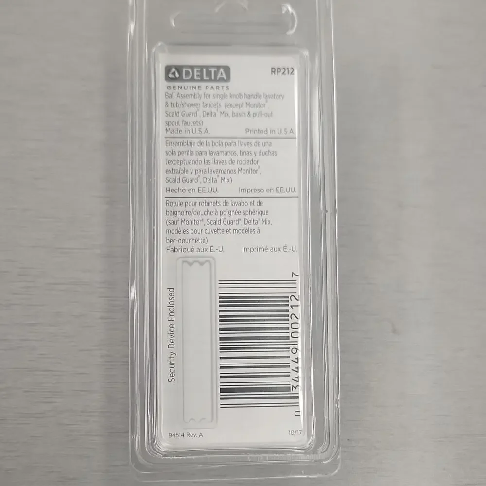 Delta Genuine Parts RP212F Faucet Valve Replacement, Chrome Finish